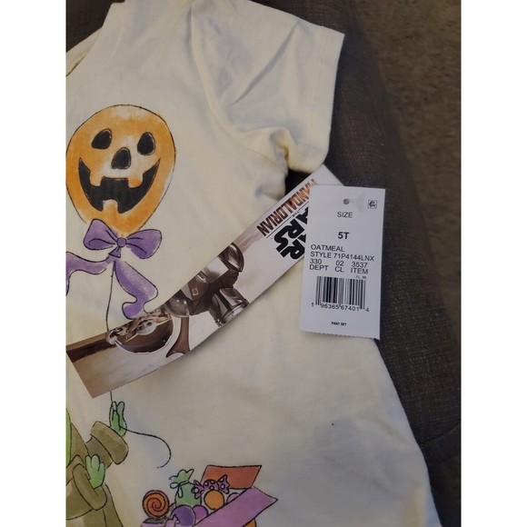 Star Wars Grogu Girls 5T Pumpkin Celebration Tshirt - Picture 3 of 5